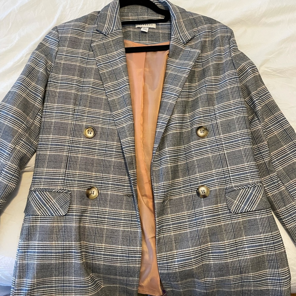 Oversized plaid topshop blazer